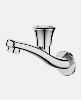 Bib Cock Long Body with Wall Flange