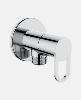 Angular Stop Cock with Wall Flange