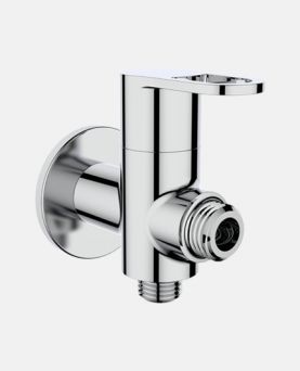 2-Way Angular Stop Cock with Wall Flange