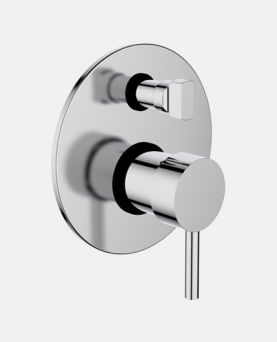 Single Lever Concealed Diverter for Bath & Shower Exposed Part Kit (Manual Closing) 