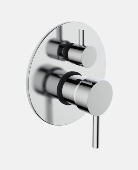 Single Lever Concealed Diverter for Bath & Shower (High Flow) Exposed Part Kit (Manual Closing)
