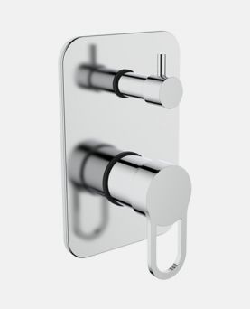 Single Lever Concealed Shower Mixer with 4 Outlet Diverter Exposed Part Kit
