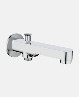 Bath Tub Spout with Hand Shower Arrangement And Wall Flange