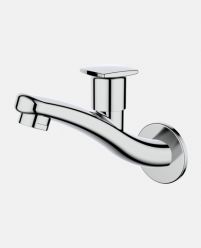 Bib Cock Long Body with Wall Flange