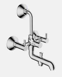 Wall Mixer 3 in 1 with Overhead And Hand Shower Arrangement And Wall Flange