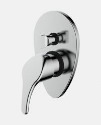 Single Lever Concealed Diverter for Bath & Shower Exposed Part Kit (Manual Closing)