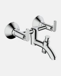 Wall Mixer with Hand Shower Arrangement And Wall Flange